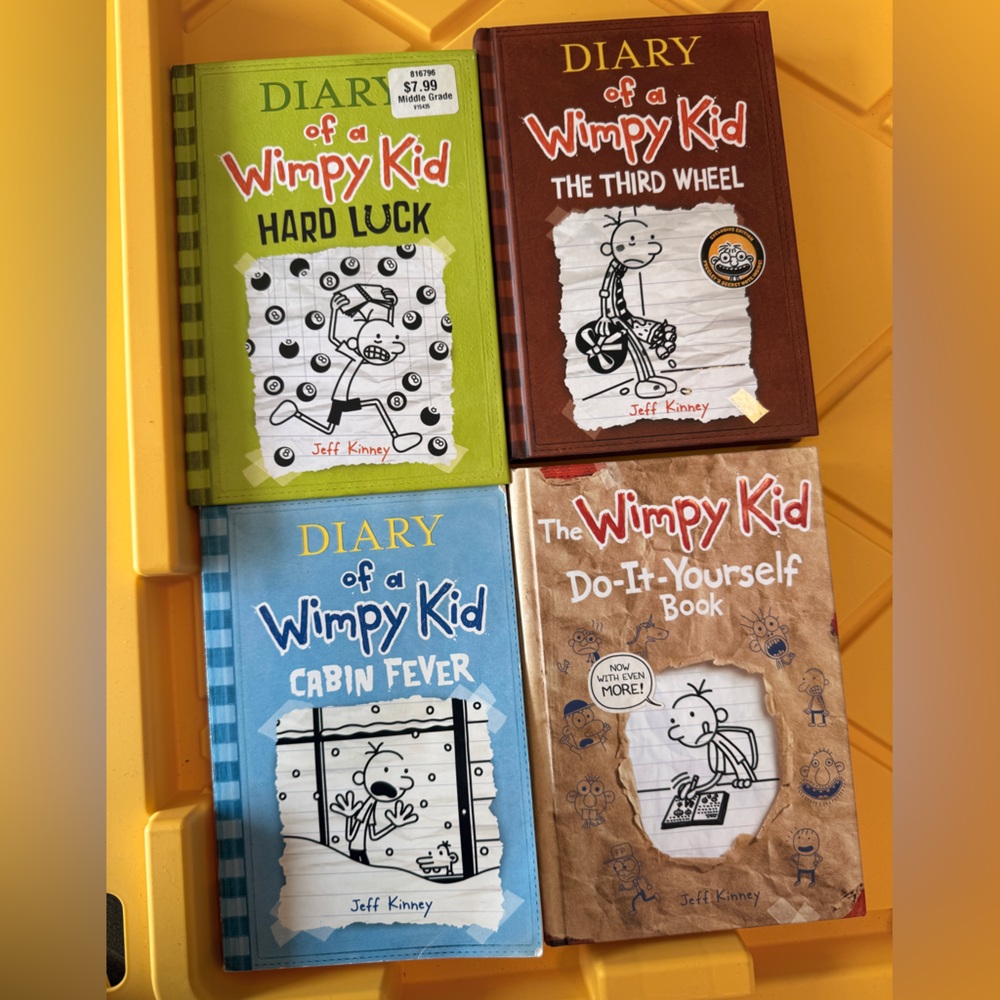 Diary of a Wimpy Kid Book Set - Green, Brown, Blue, Tan
